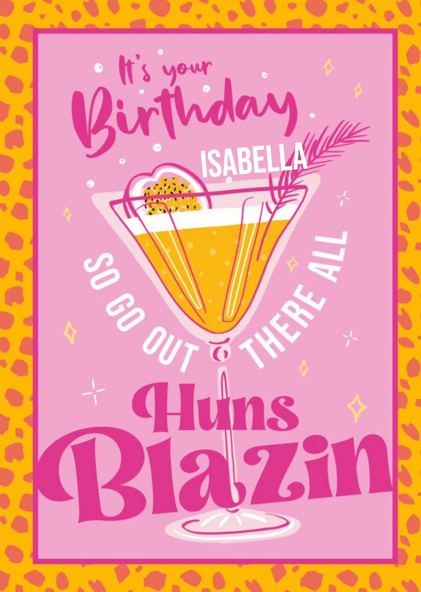 Moonpig Hunsnet All Huns Blazin Birthday Card Ecard