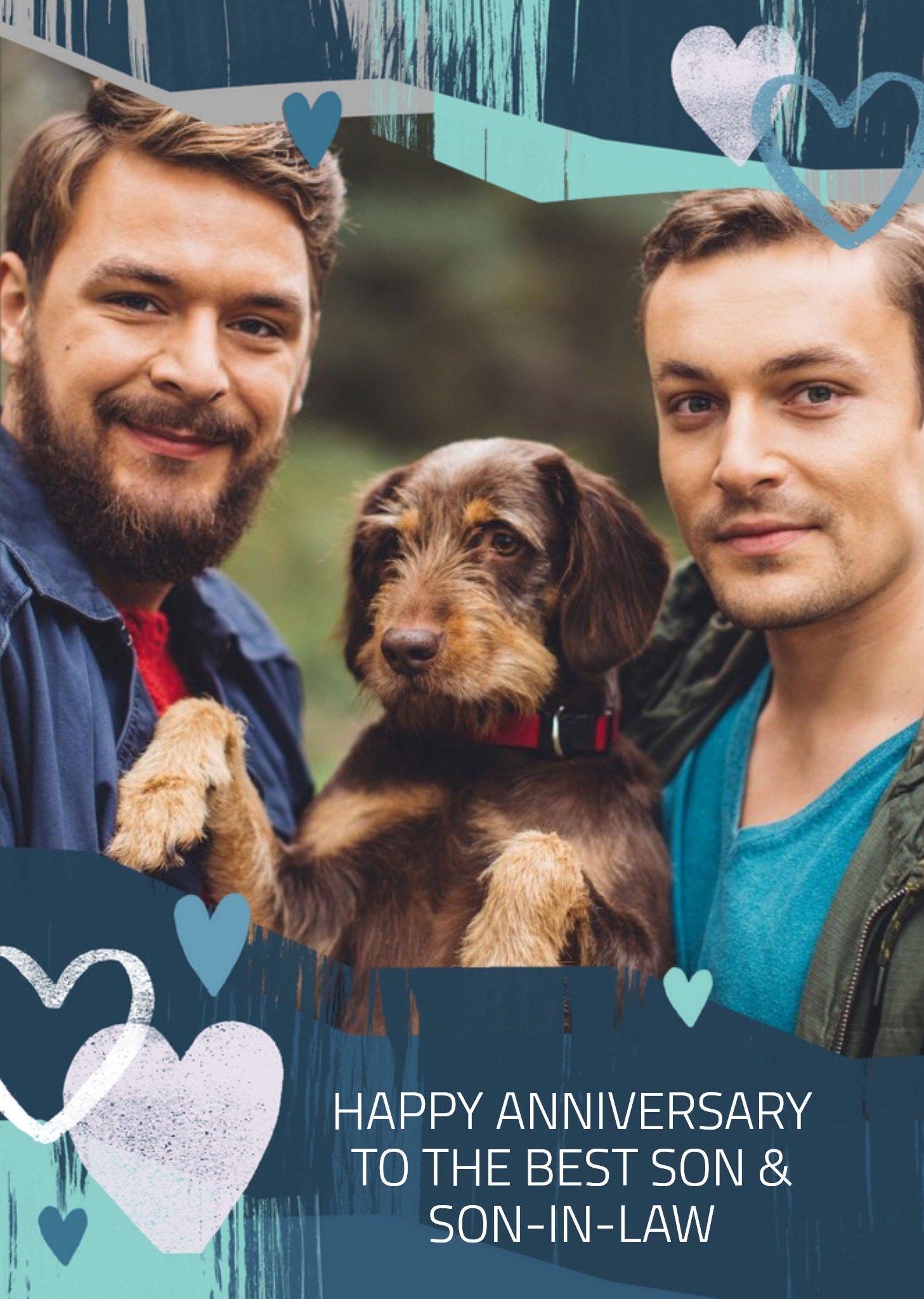 Moonpig LGBTQ+ Son And Son-In-Law Anniversary Card, Large