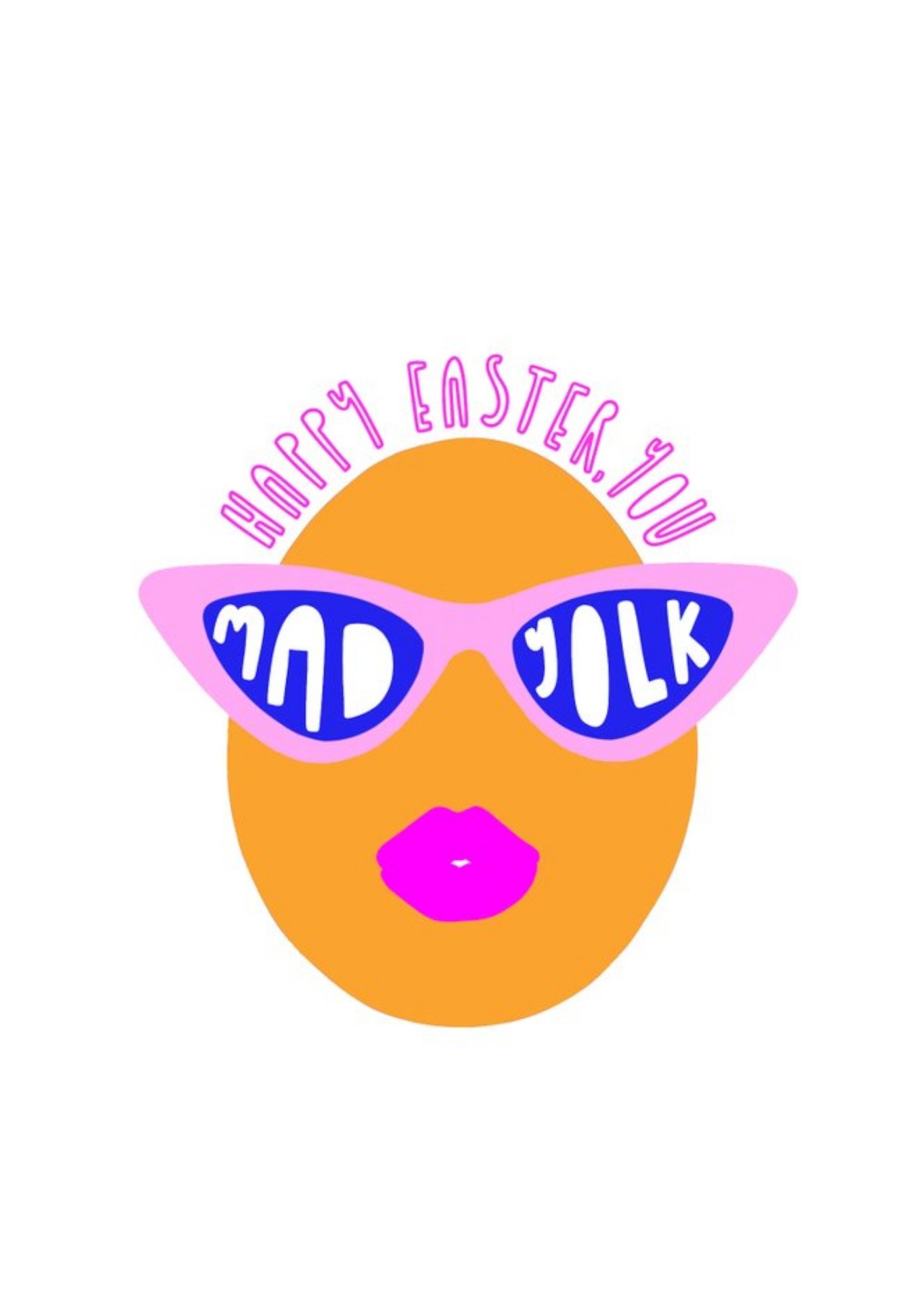 Moonpig Illustrated Sunglasses Egg Easter Card, Large