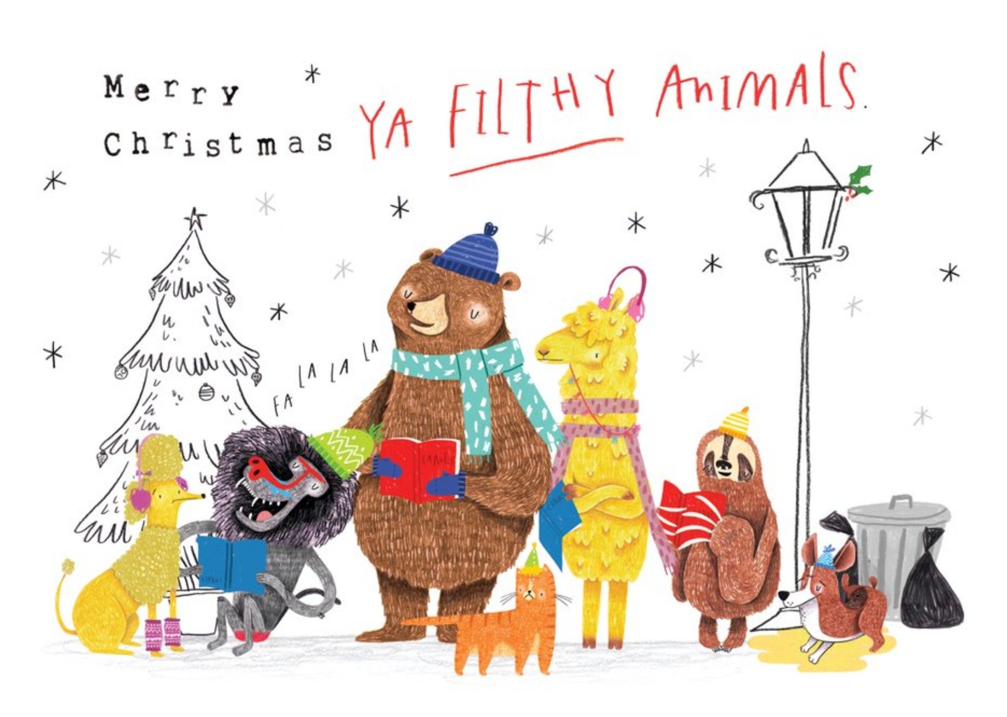 Moonpig Ya Filthy Animals Christmas Card Ecard