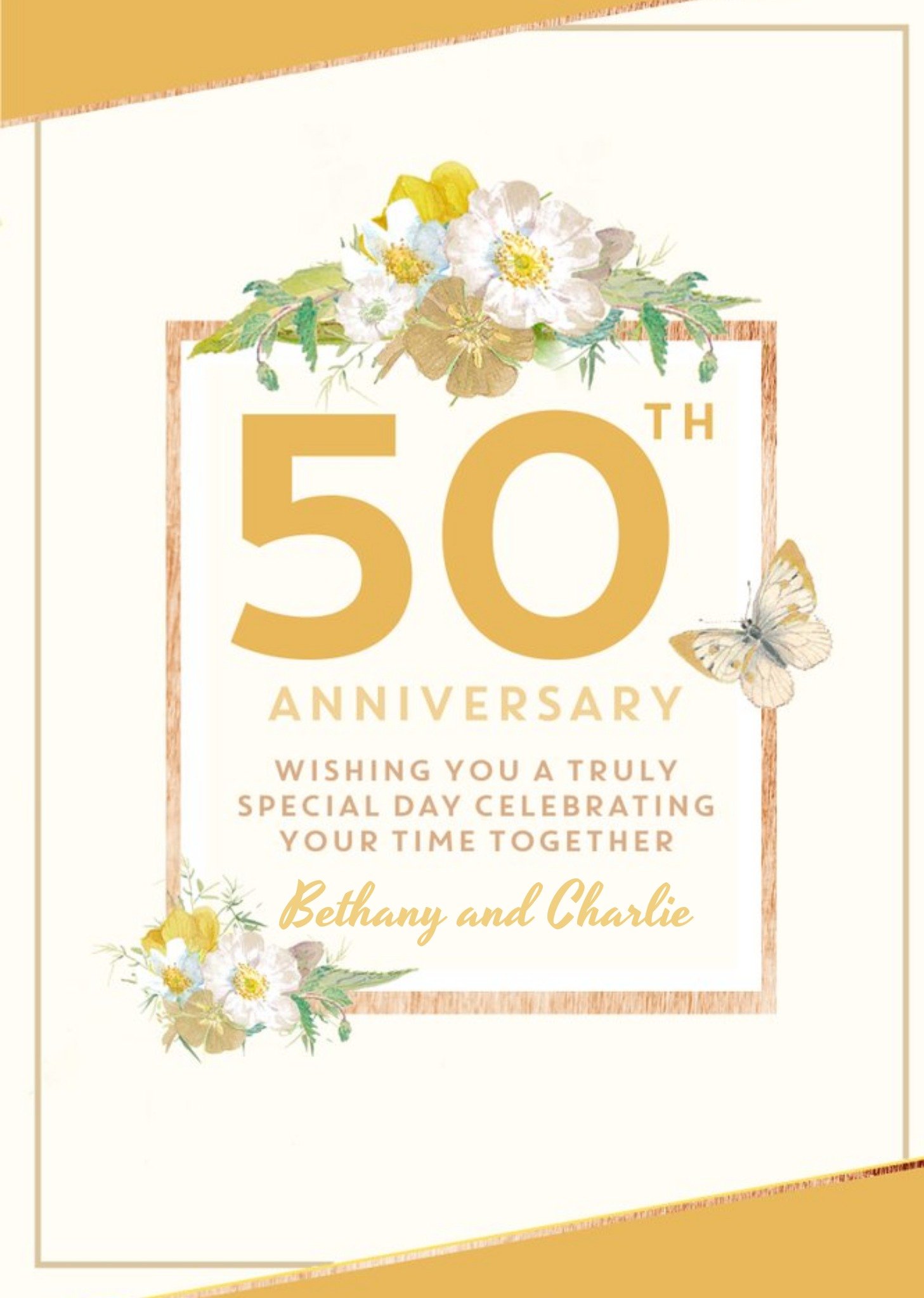 Edwardian Lady Traditional 50th Anniversary Card, Wishing You A Truly Special Day