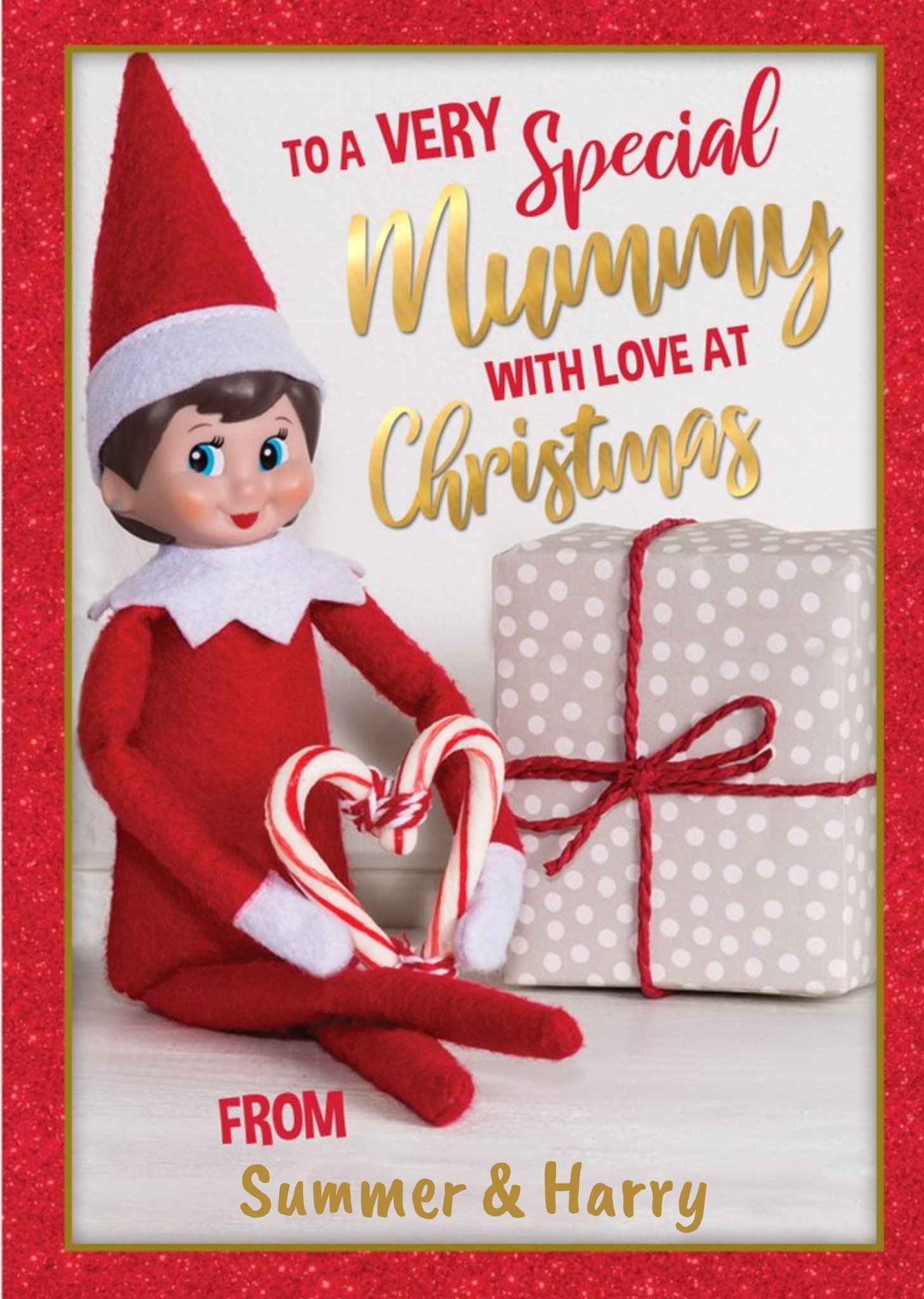 Moonpig Elf On The Shelf To A Very Special Mummy Christmas Card, Large