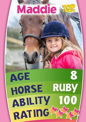 Top Trumps Horse Riding Photo Upload Card