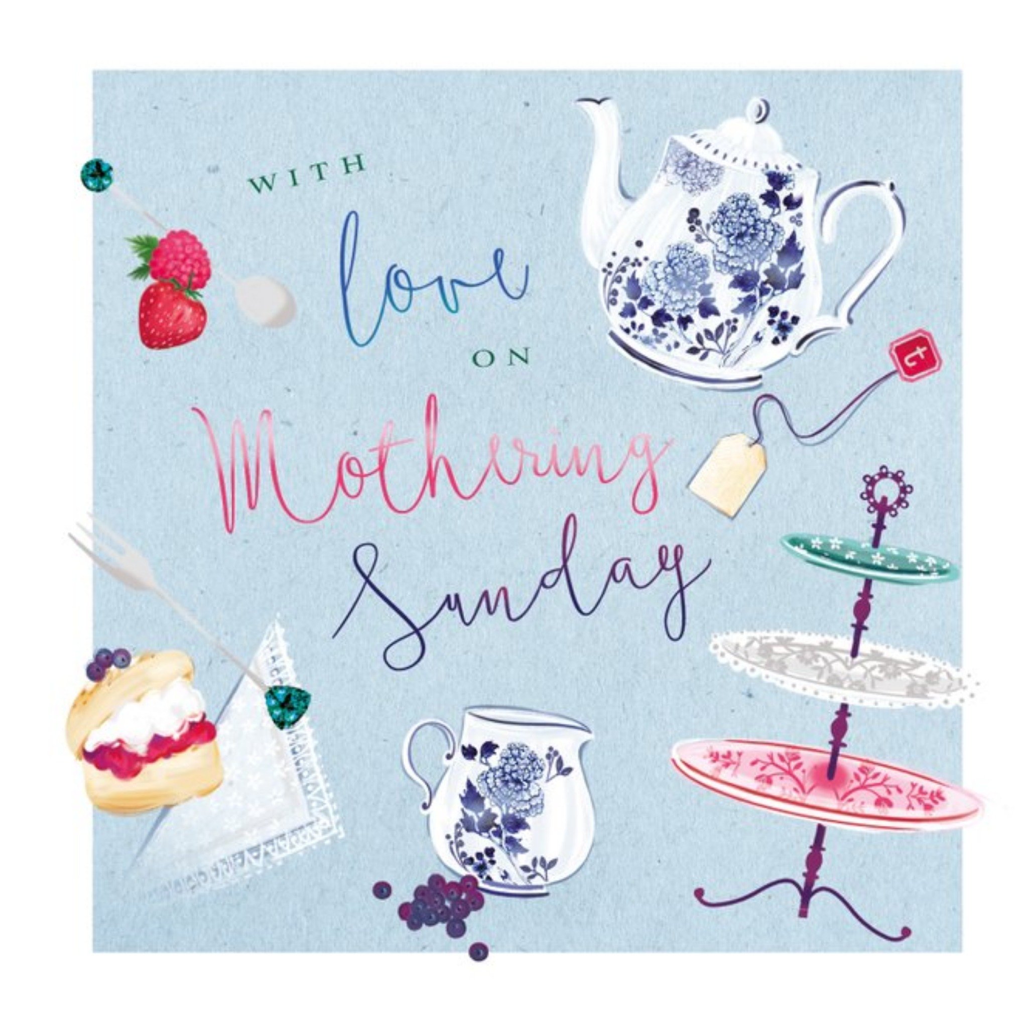 Ling Design With Love On Mothering Sunday Mother's Day Card, Square