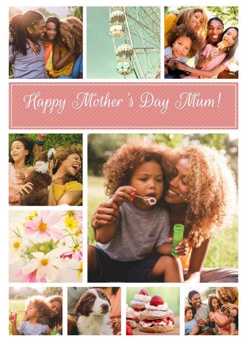 Pastel Multi Photo Mother's Day Card