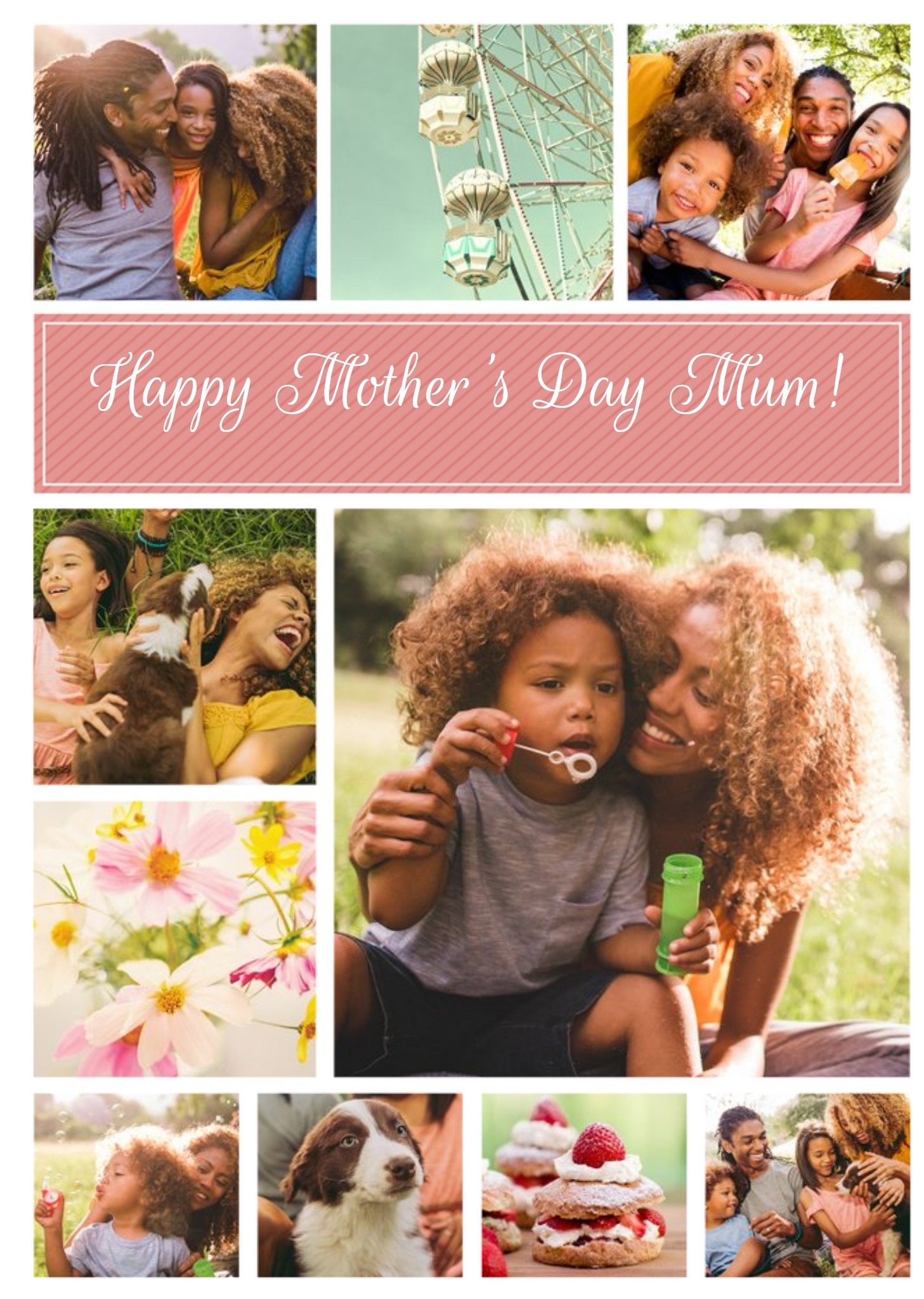 Pastel Multi Photo Mother's Day Card Ecard