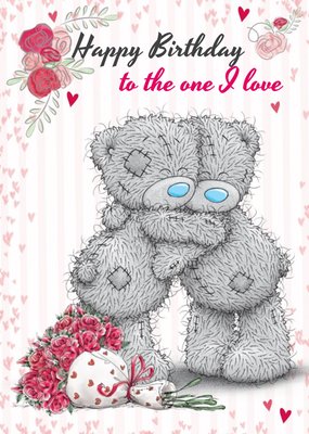 Tatty Teddy Hugs And Roses Personalised one I love Birthday Card