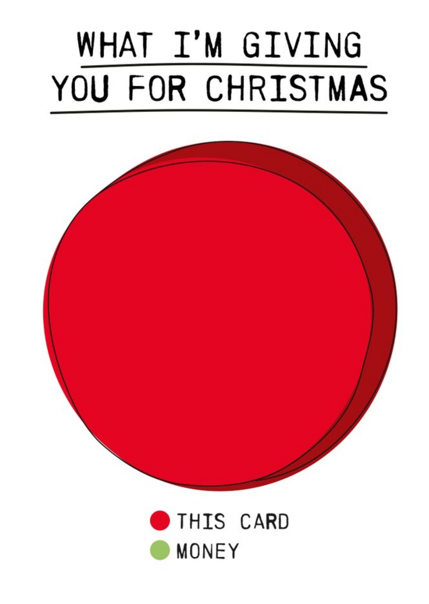 Funny What I'm Giving You For Christmas Pie Chart Card Ecard