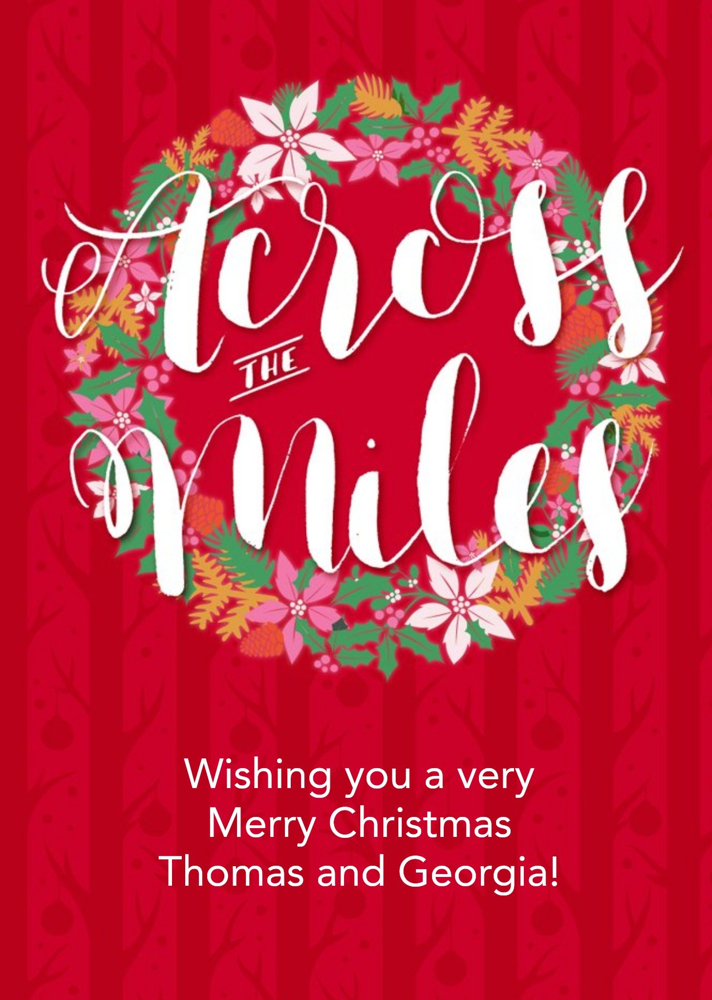 Across The Miles Wreath Card Ecard