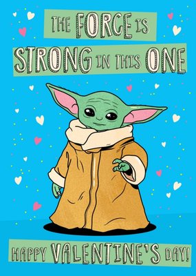 Star Wars The Mandalorian Force Is Strong Baby Yoda Valentine's Card