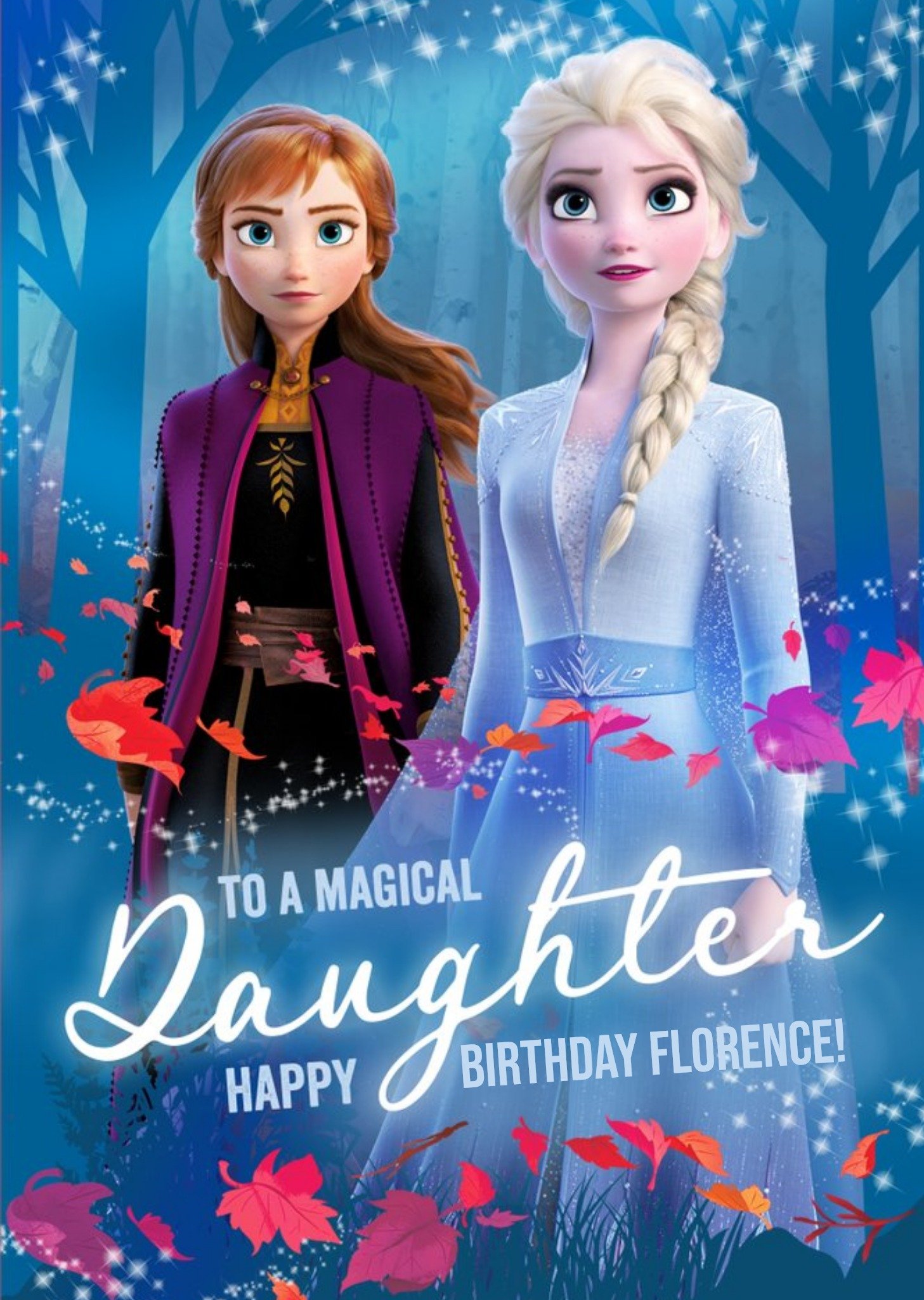 Disney Frozen 2 Anna And Elsa Magical Daughter Birthday Card, Large