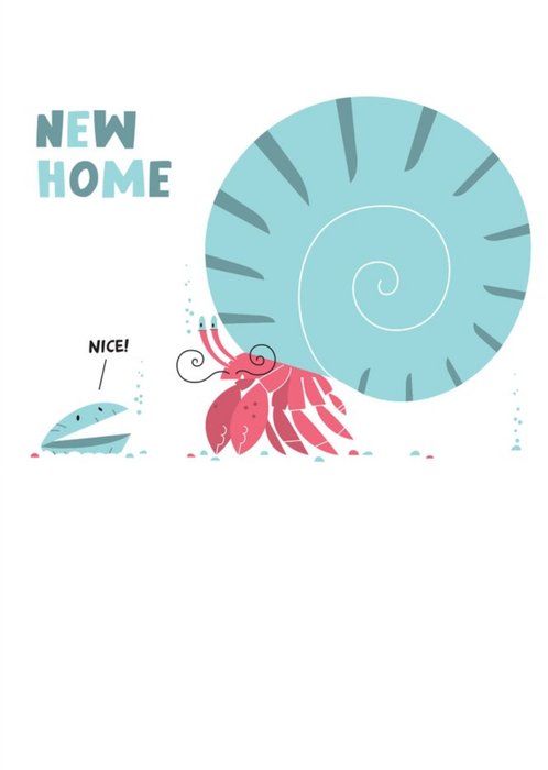 Modern Crab Shell New Home Card