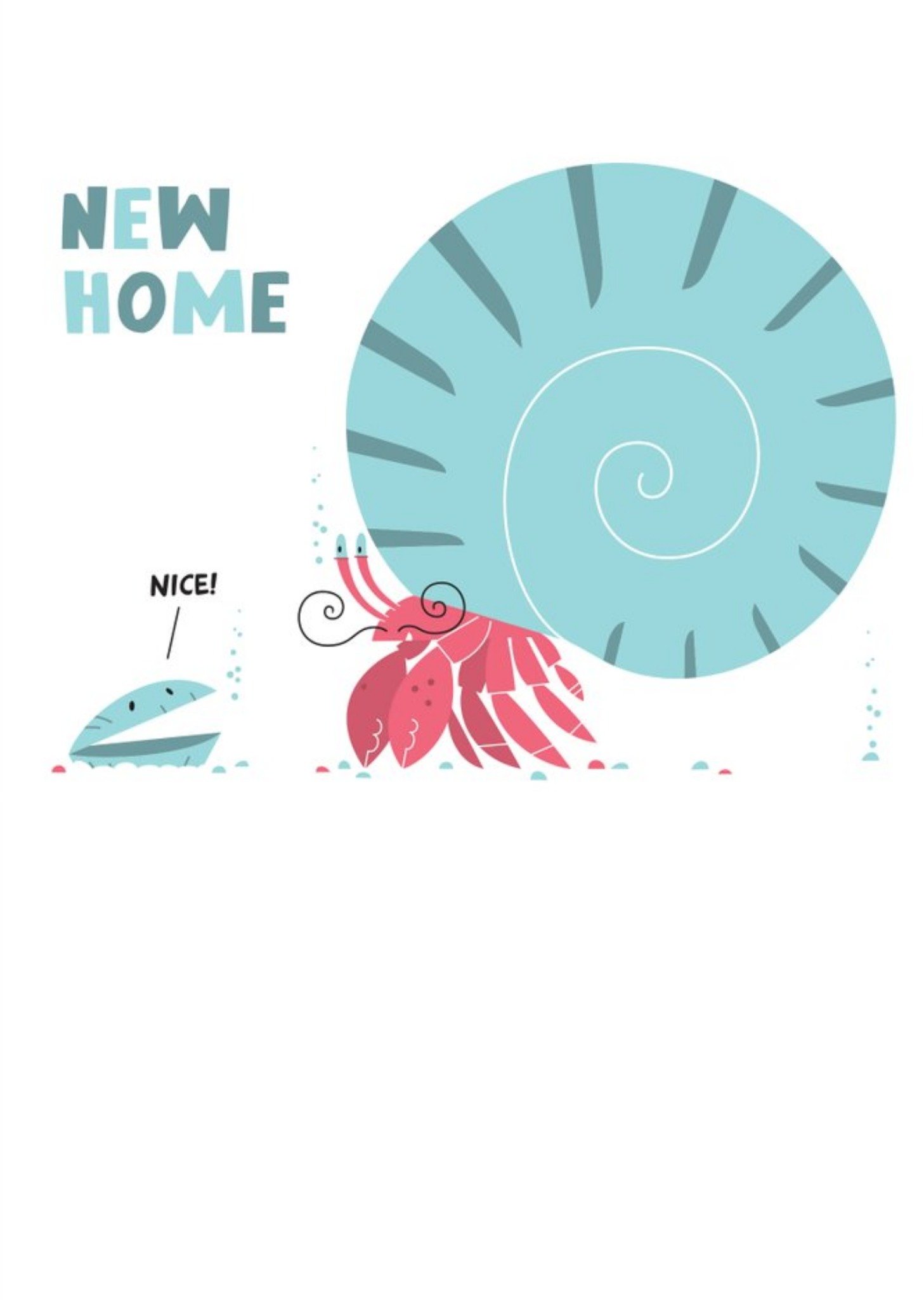 Modern Crab Shell New Home Card Ecard