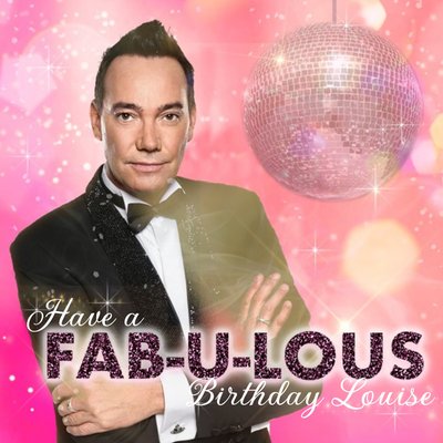 Strictly Have A Fab-U-Lous Birthday Personalised Greetings Card