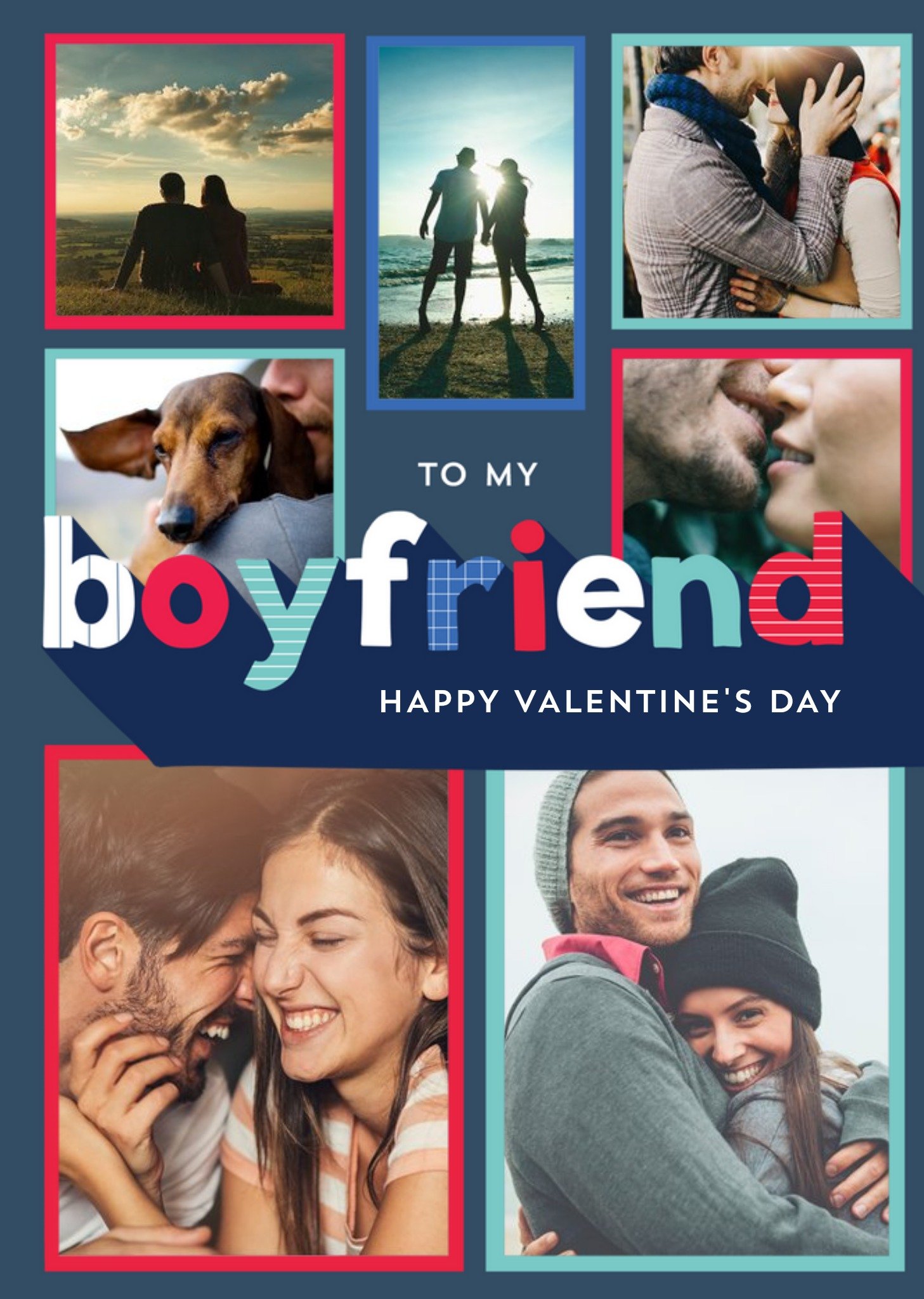 Boyfriend Photo Upload Personalised Valentine's Day Card Ecard