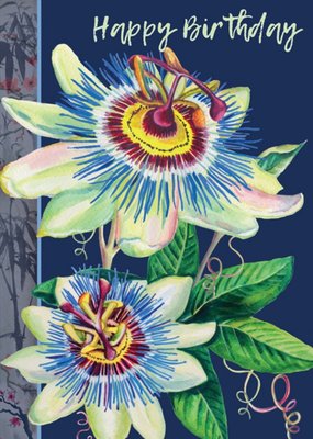 Floral Passionflower Birthday Card