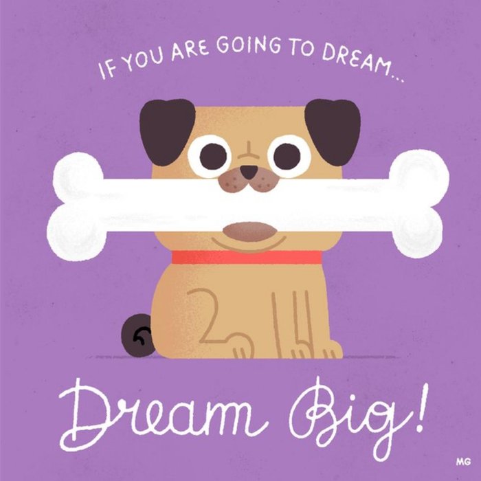 Modern Typographical If Youre Going To Dream Dream Big Card