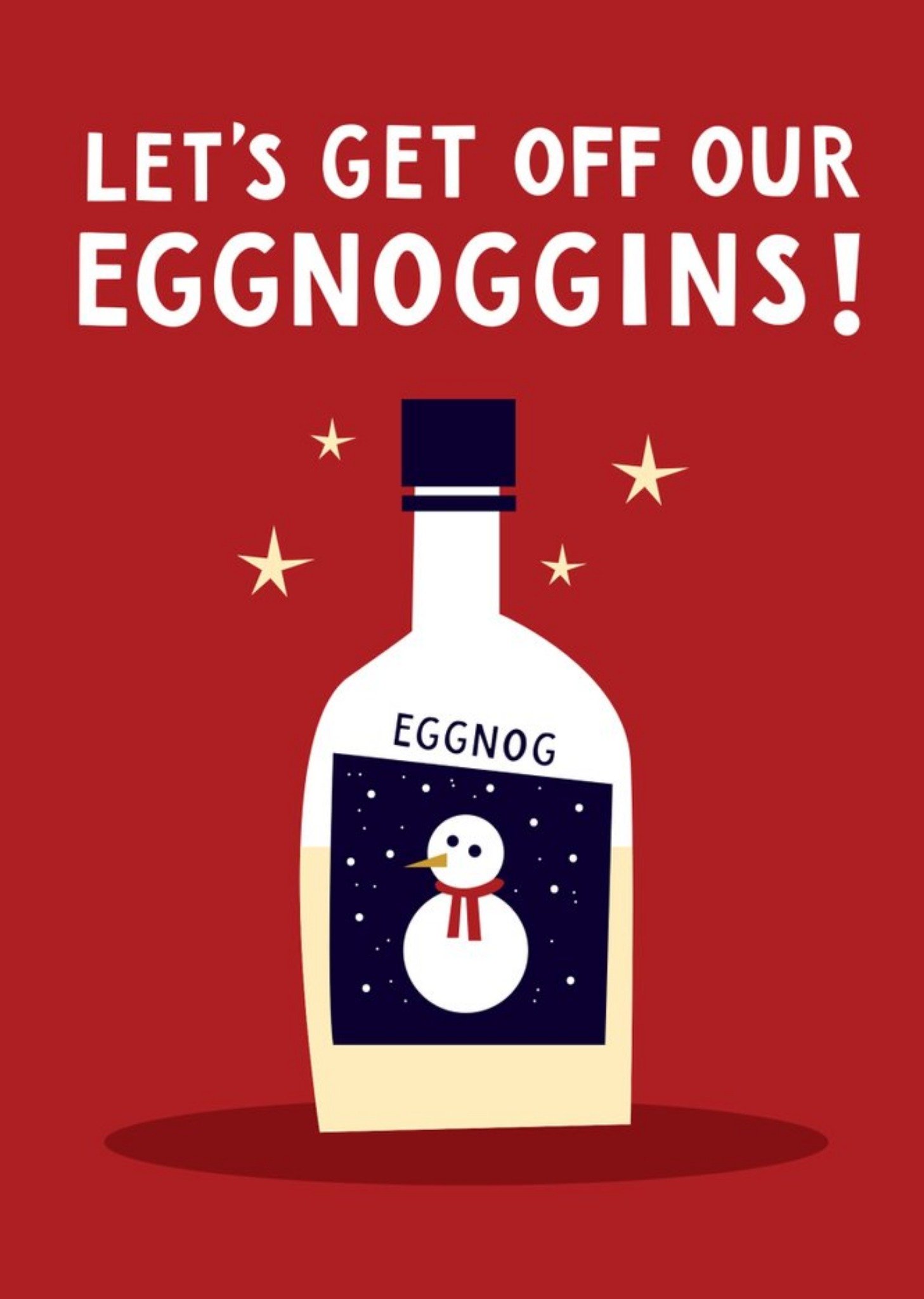 Fun Illustrative Egg Nog Christmas Card Ecard