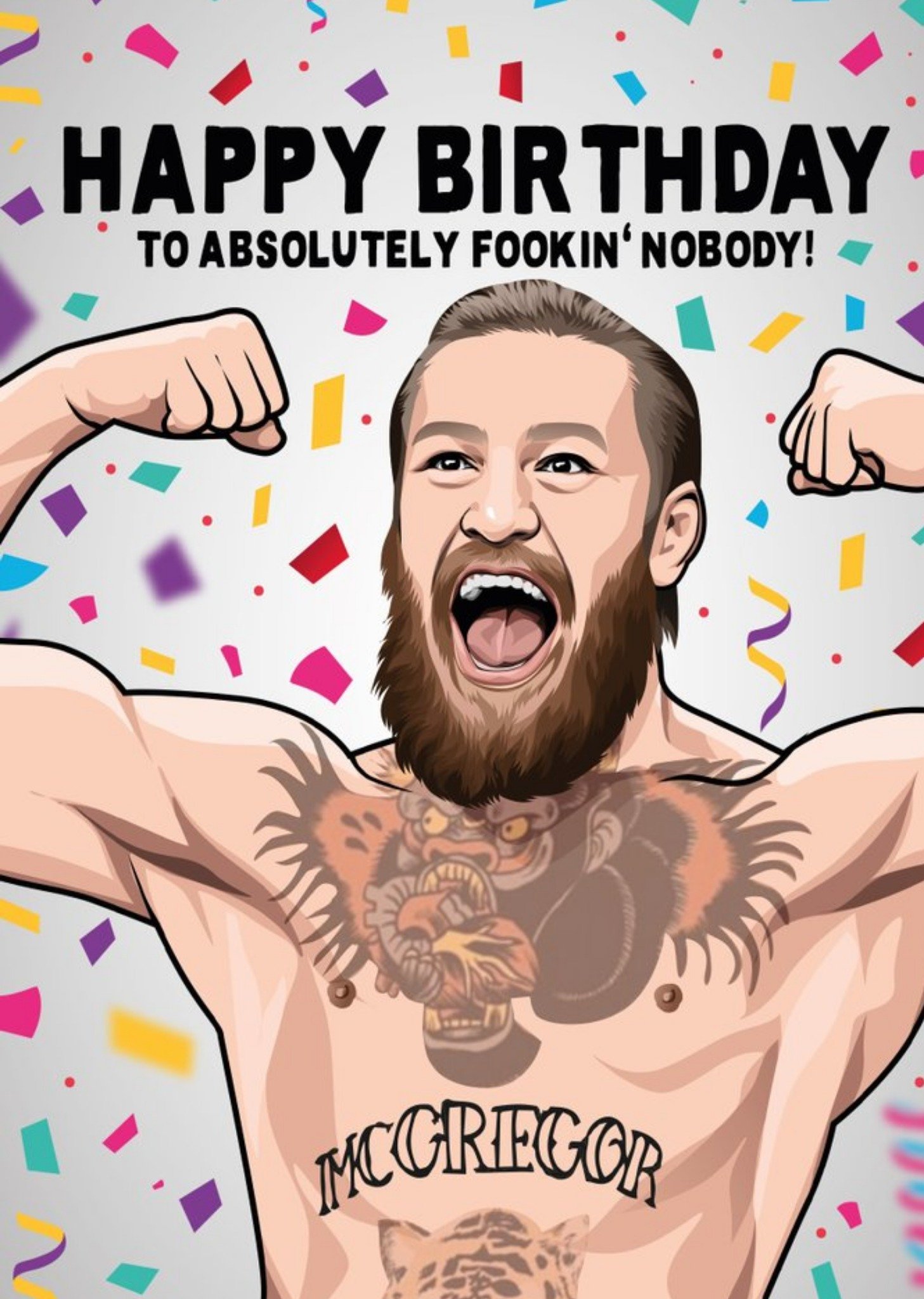 All Things Banter Happy Birthday To Absolutely Fookin Nobody Spoof Card, Large