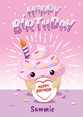 Swizzels Posh Paws Cute Cupcake Birthday Card