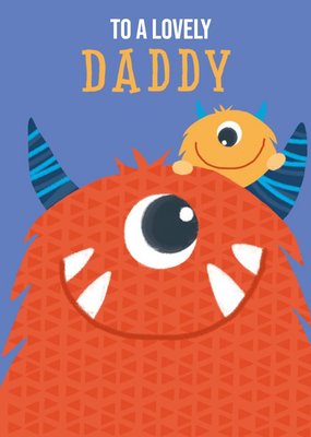 Illustration Of A Pair Of Colourful Monsters Dad's Birthday Card