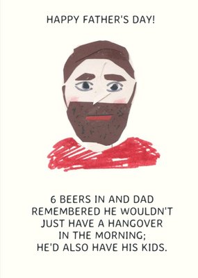 Dad Would Have A Hangover And His Kids Funny Father's Day Card