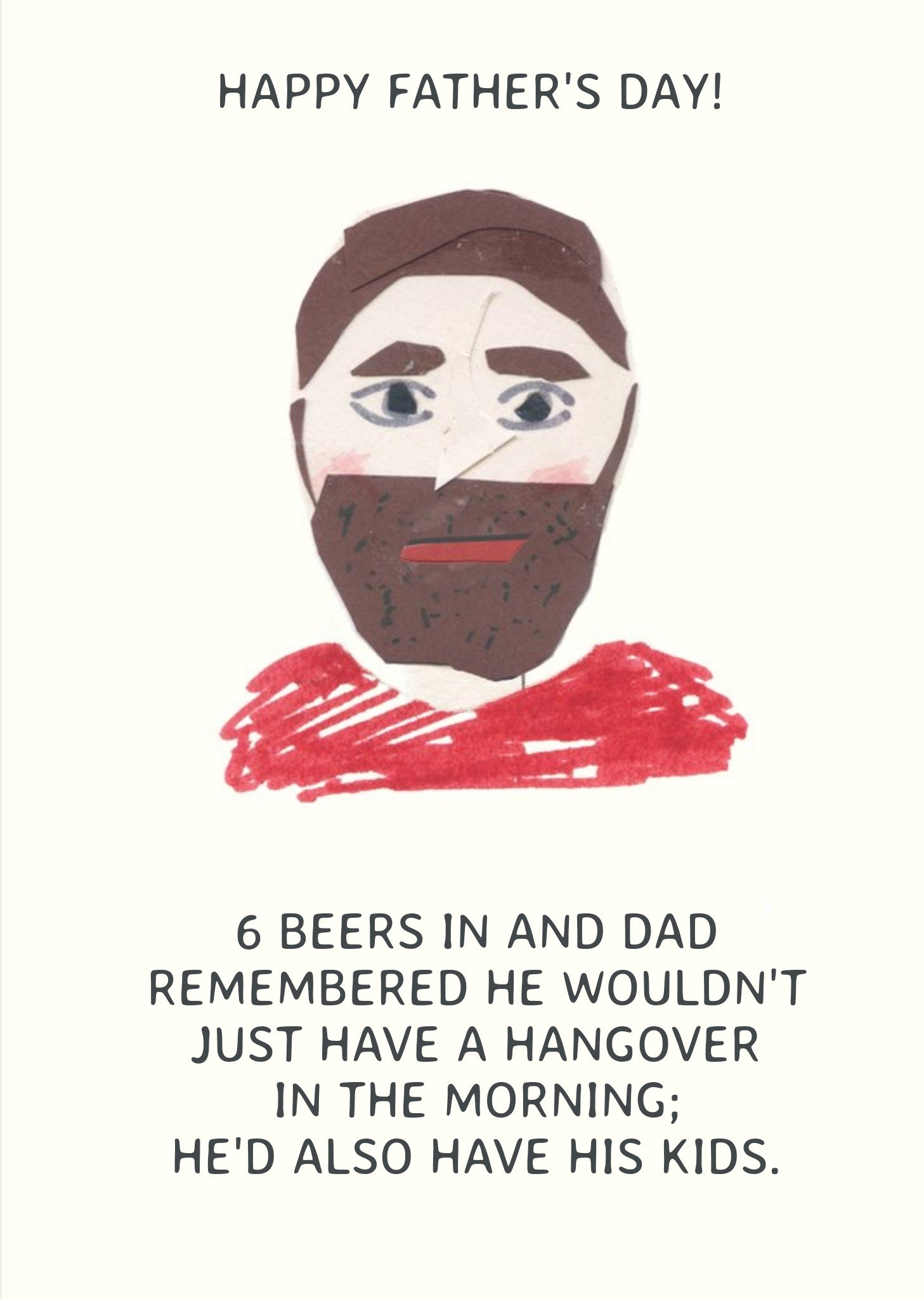 Moonpig Dad Would Have A Hangover And His Kids Funny Father's Day Card, Large