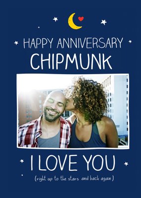 I Love You Right Up To The Stars And Back Again Personalised Happy Anniversary Card