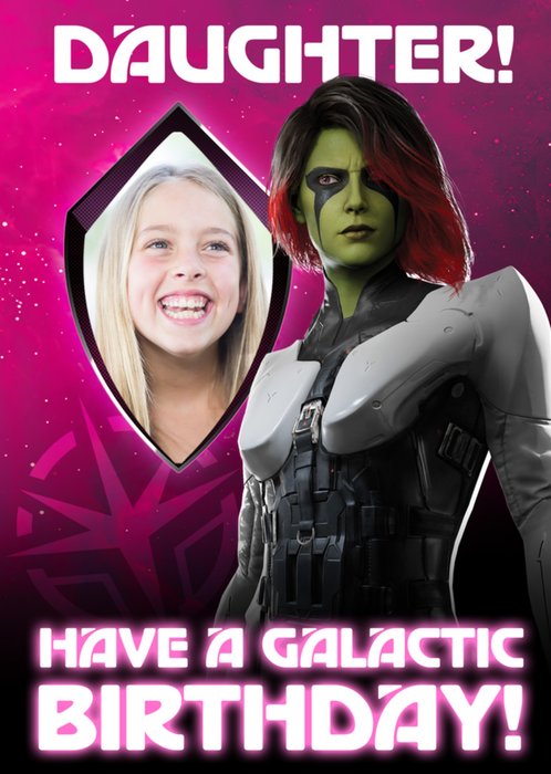Guardians Of The Galaxy Daughter Galactic Birthday Photo Upload Birthday Card