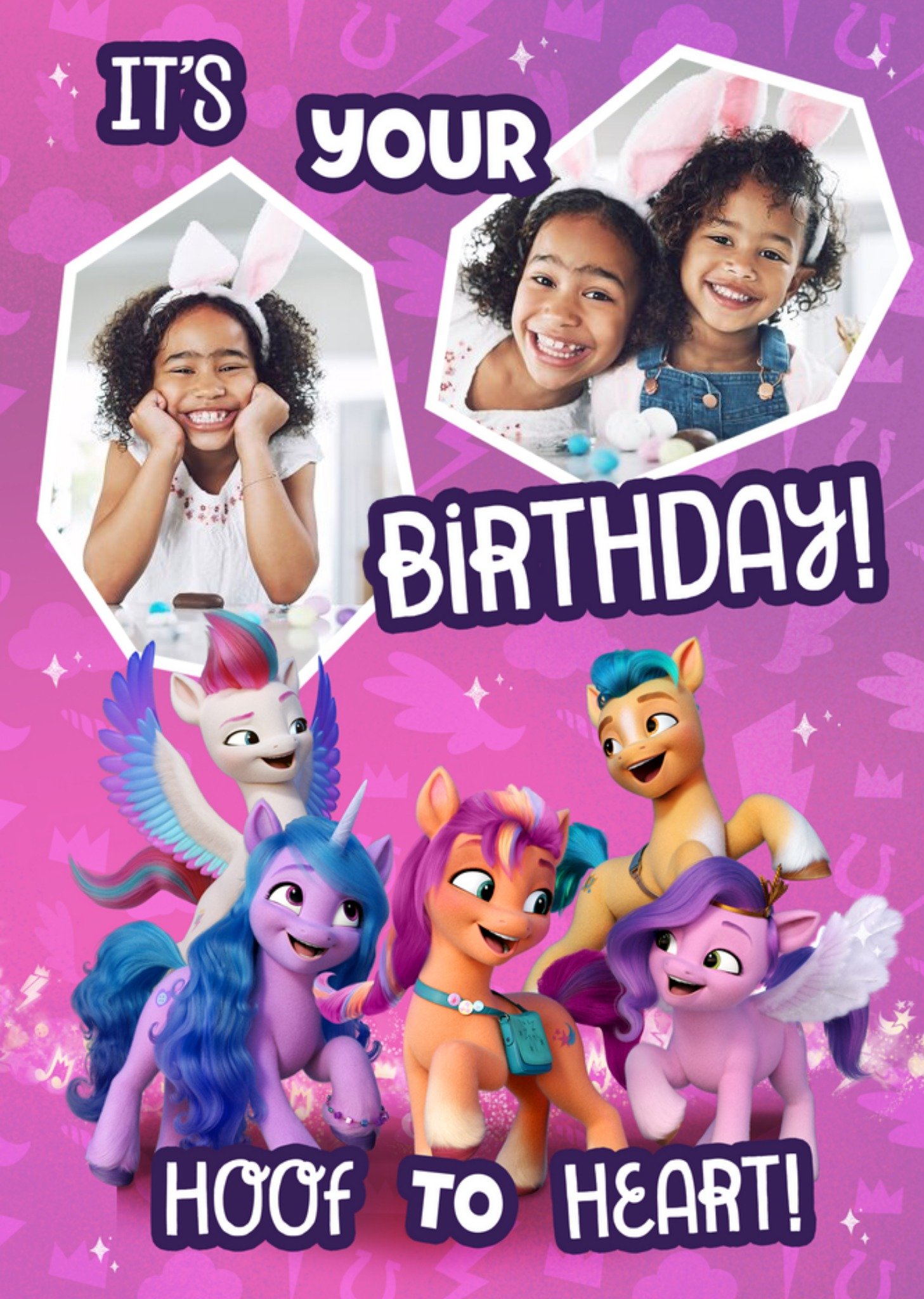 My Little Pony Hoof To Birthday Photo Upload Birthday Card, Large