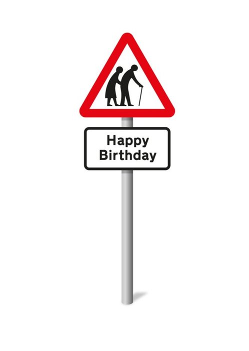 Mungo and Shoddy Road Sign Birthday Card