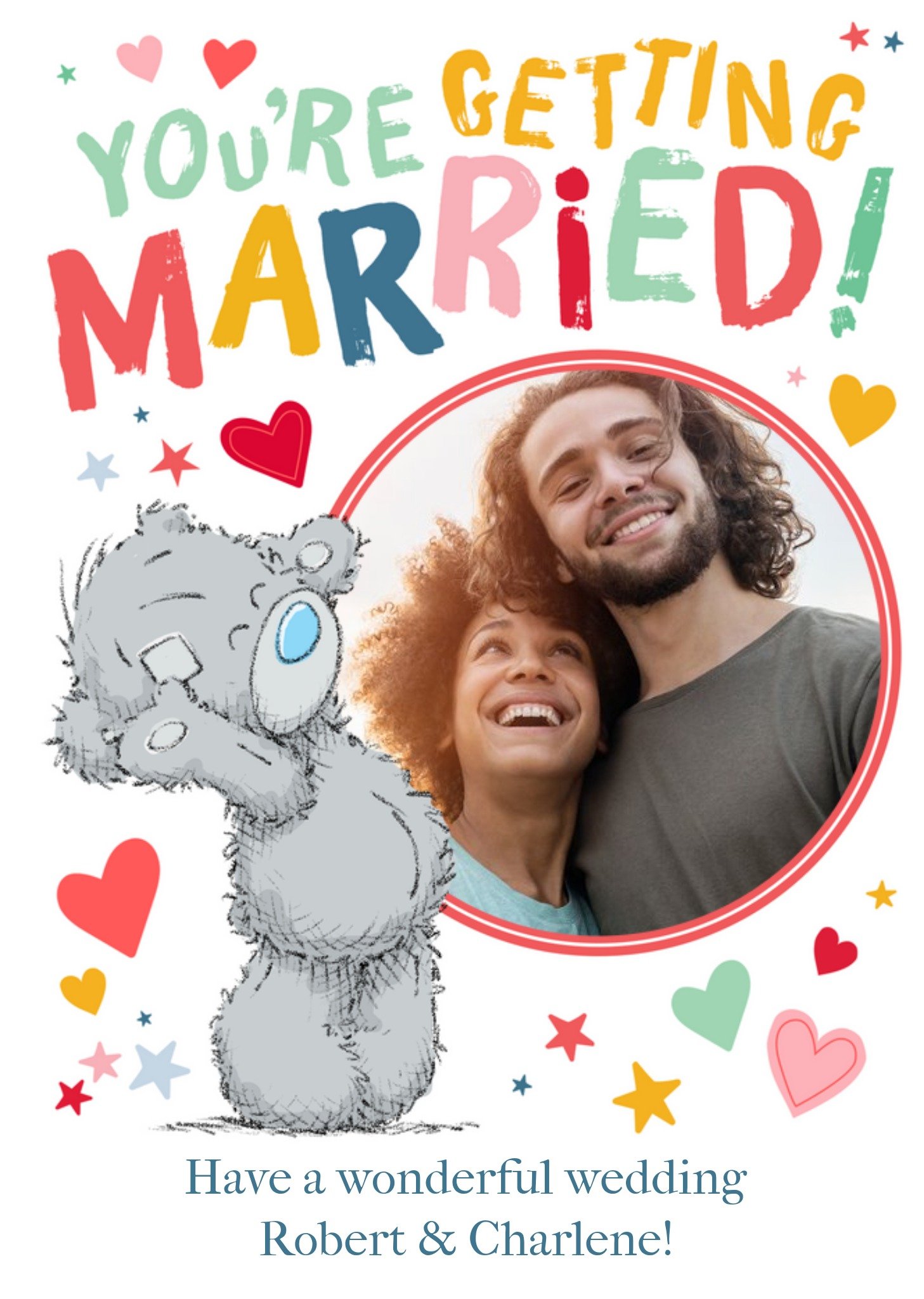 Me To You Tatty Teddy You're Getting Married Photo Upload Card Ecard