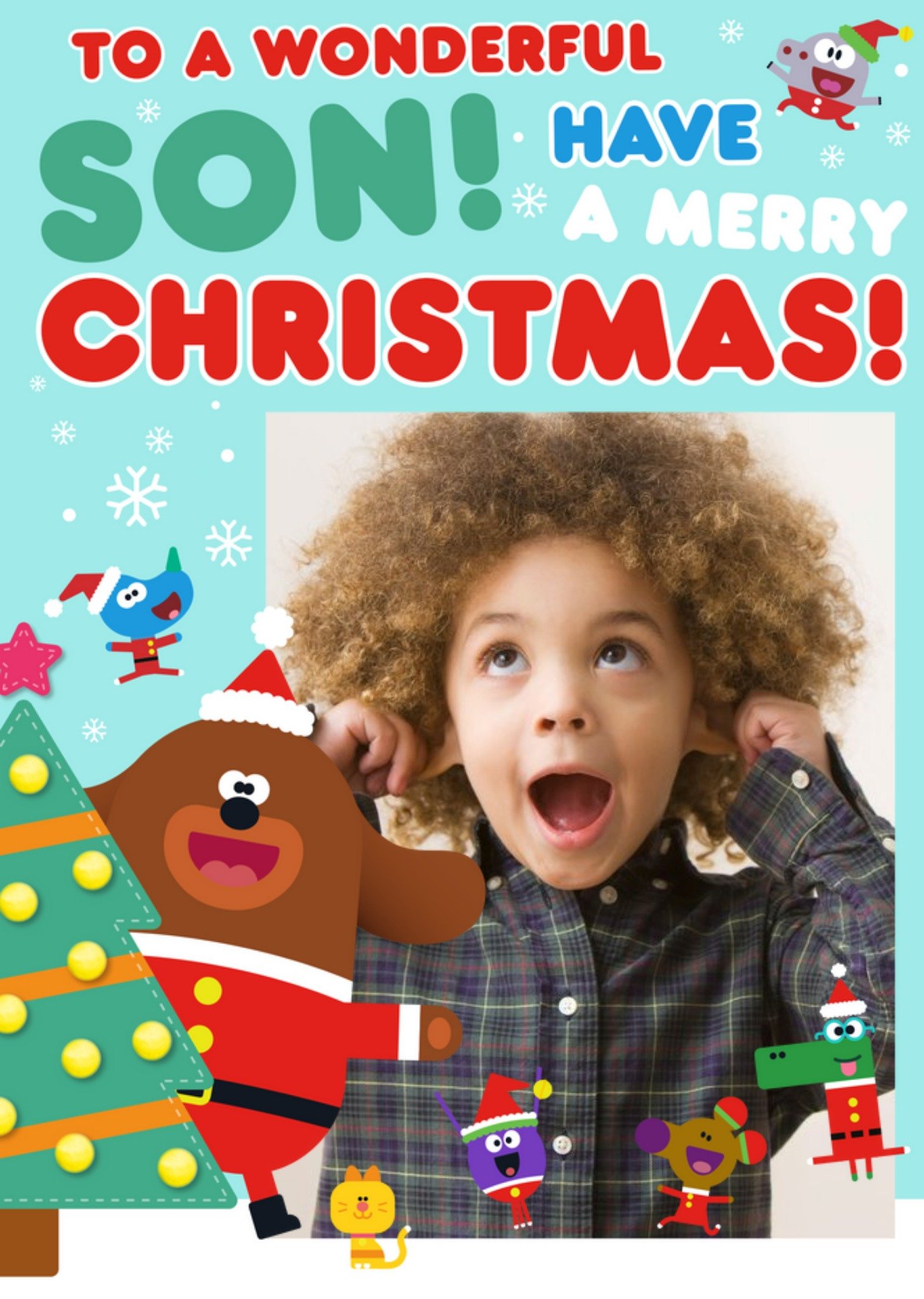 Bbc Hey Duggee Photo Upload Christmas Card To A Wonderful Son Ecard