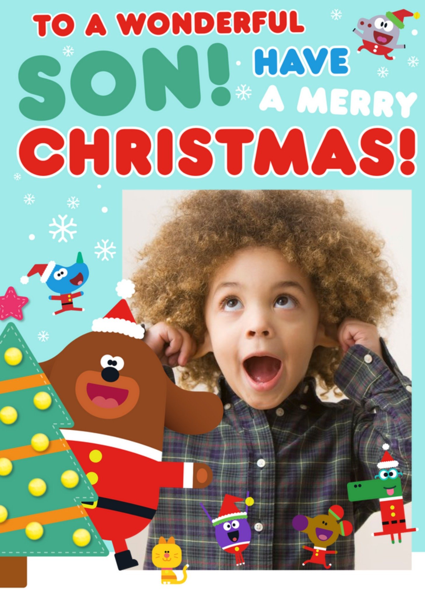 Bbc Hey Duggee Photo Upload Christmas Card To A Wonderful Son