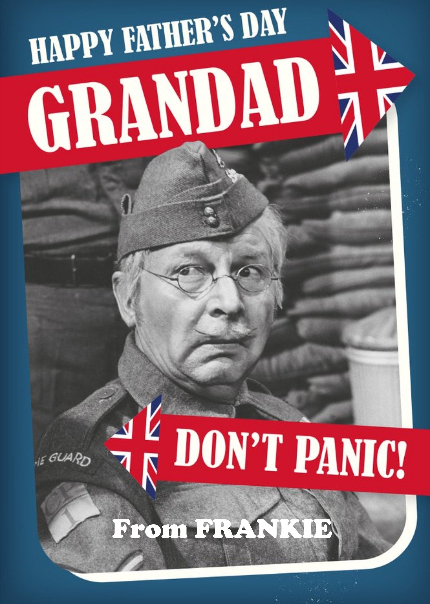 Retro Humour Dad's Army Don't Panic Father's Day Card, Large