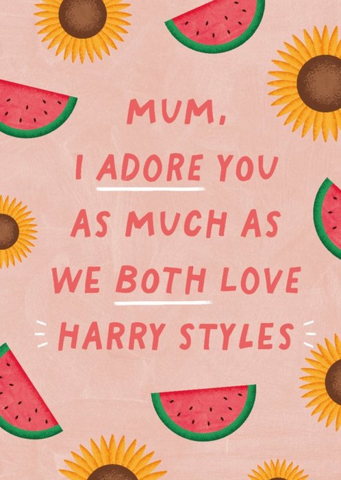 Mum I Adore You Funny Card