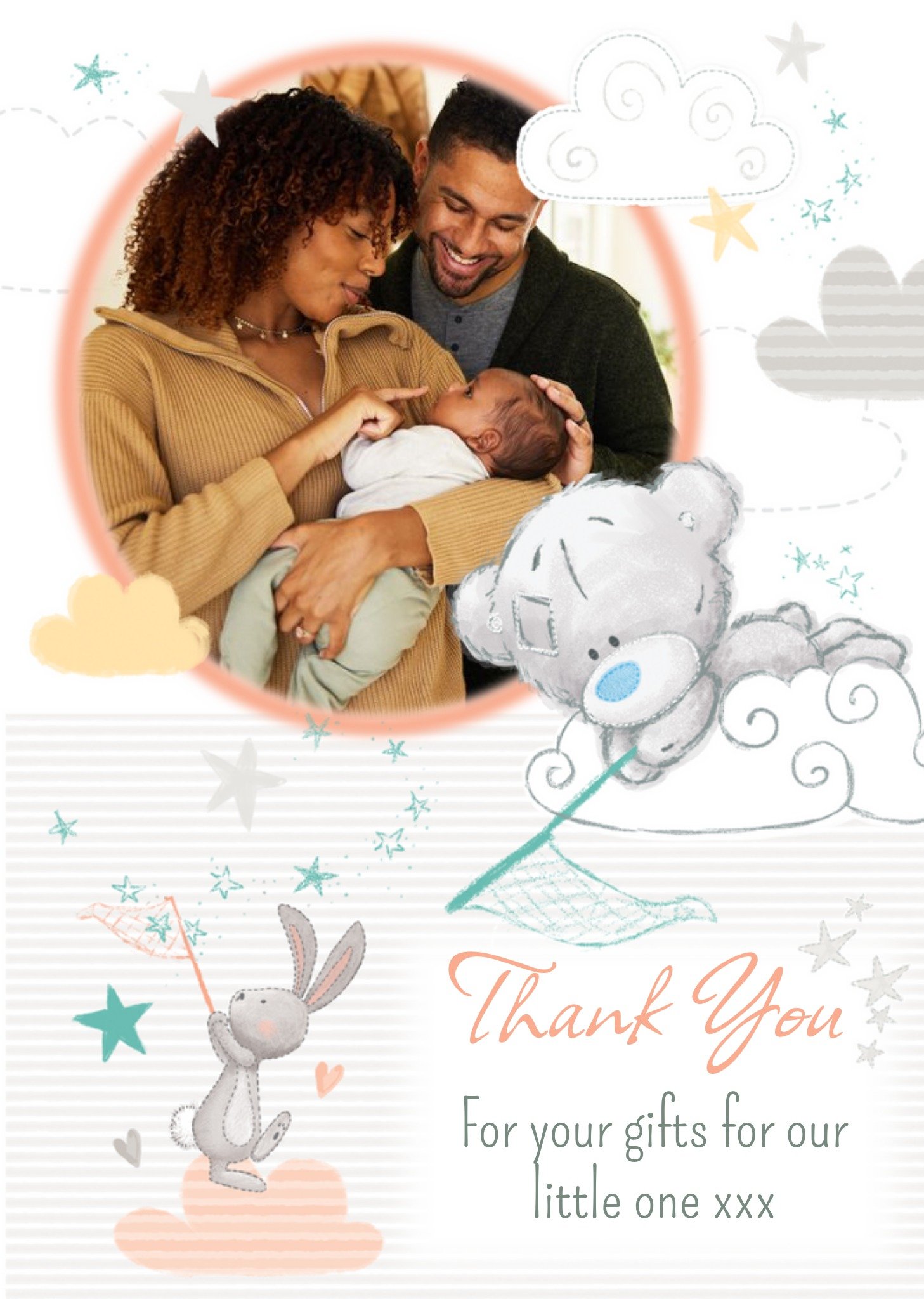 Tiny Tatty Teddy Tatty Teddy Thank You For Our New Baby Gifts Card