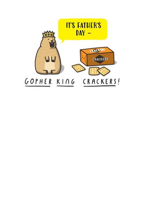 Gopher King Crackers Funny Fathers Day Card