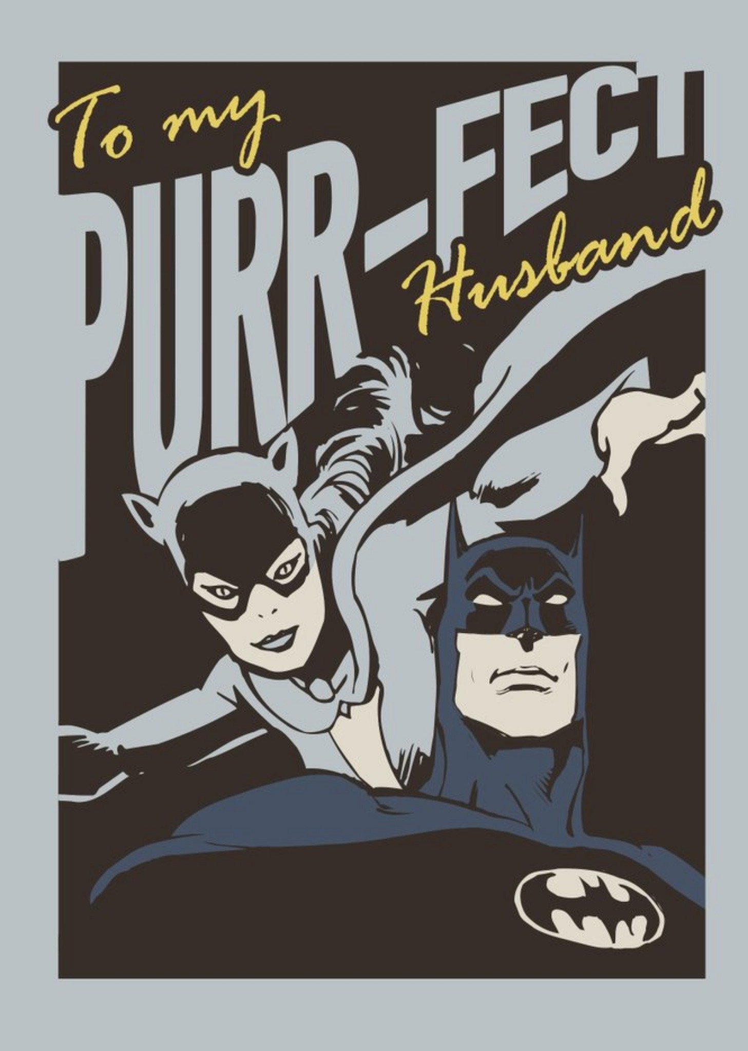 Dc Comics Batman And Catwoman Purrfect Husband Card, Large