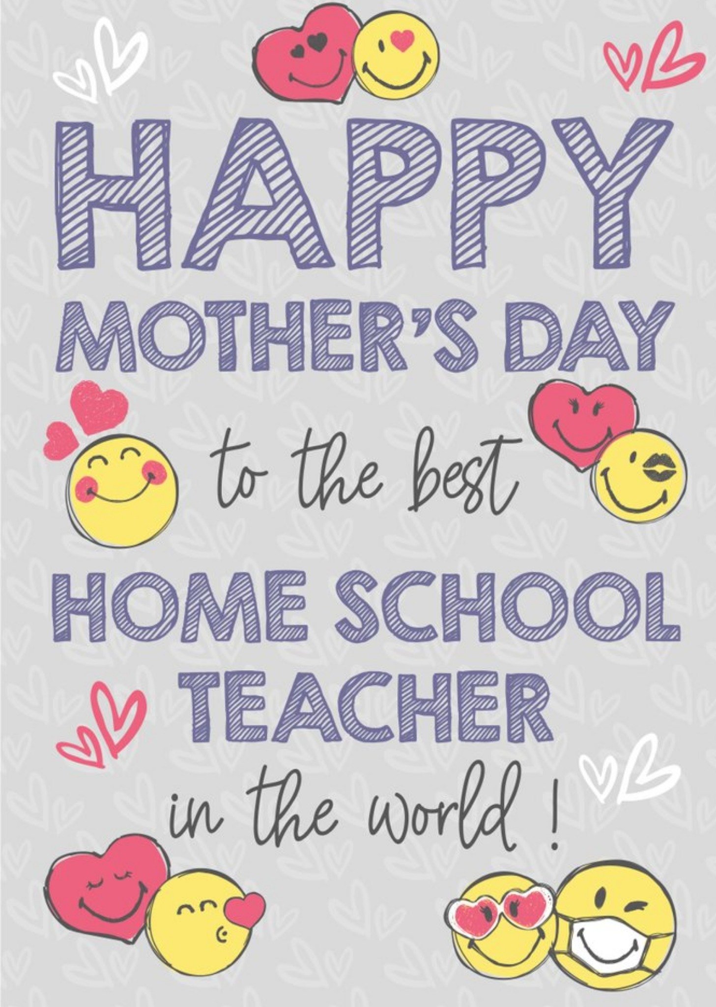 Moonpig Happy Mothers Day To The Best Homeschool Teacher Card, Large