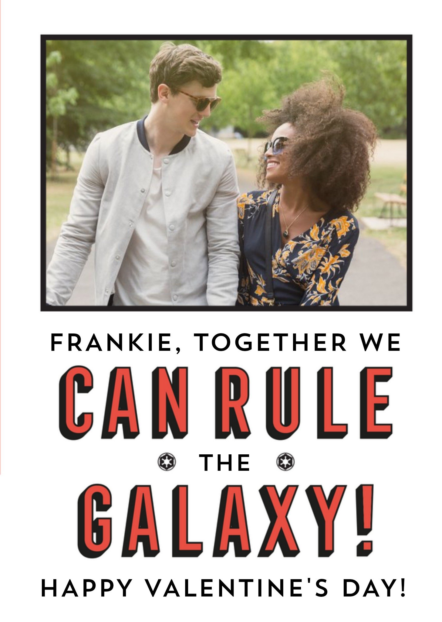 Disney Together We Can Rule The Galaxy Valentine's Day Photo Card Ecard