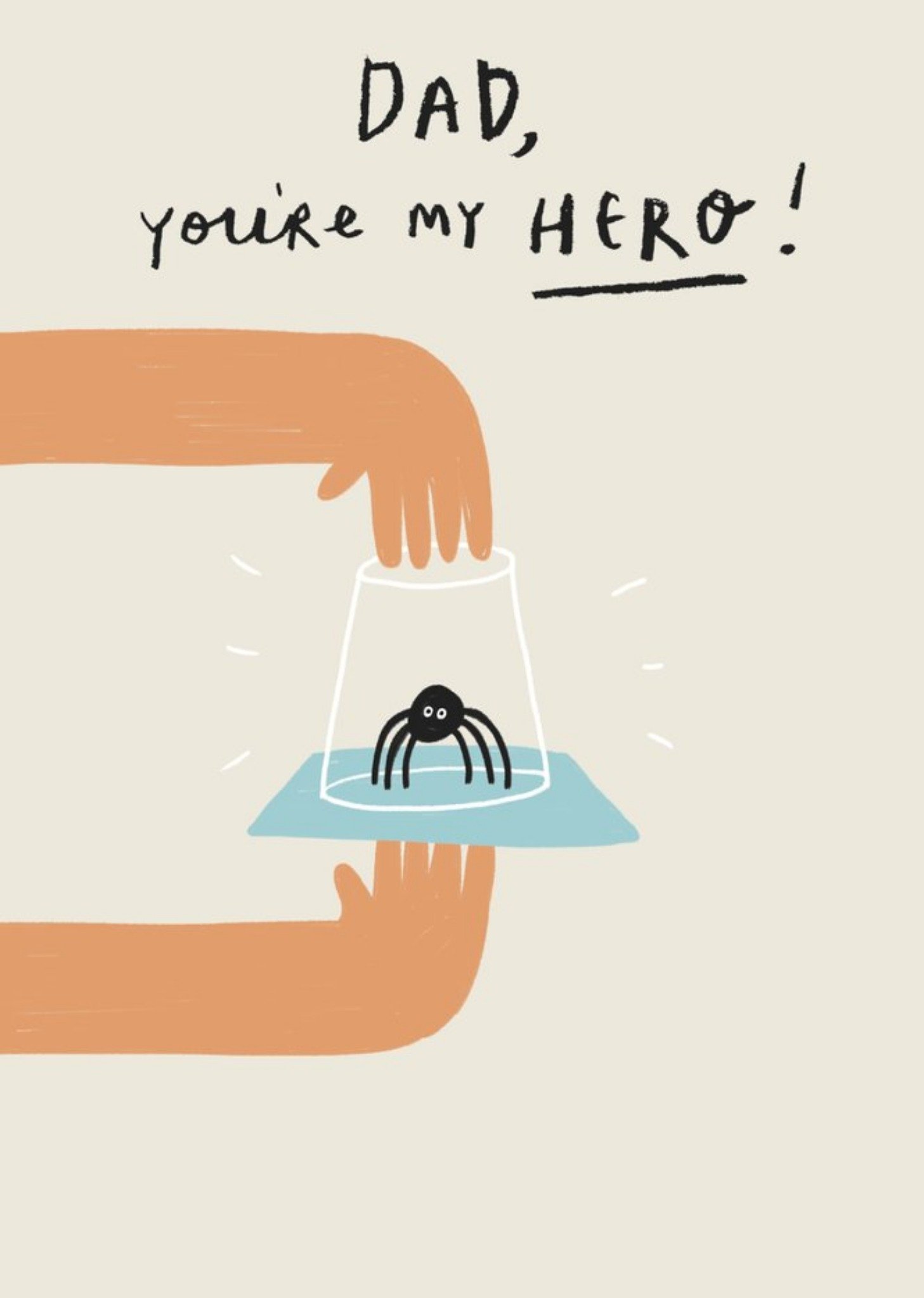 Moonpig Ukg My Hero Spider Catcher Father's Day Card, Large