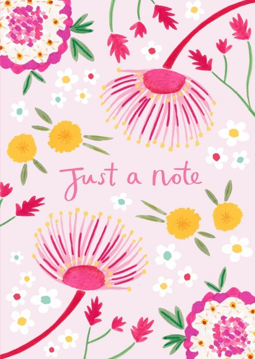 Stella Isaac Illustration Floral Just a Note Card