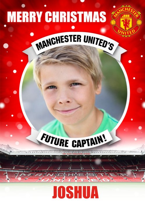 Manchester United Future Captain Photo Upload Christmas Card