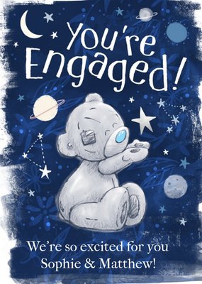Tatty Teddy Space You're Engaged Card