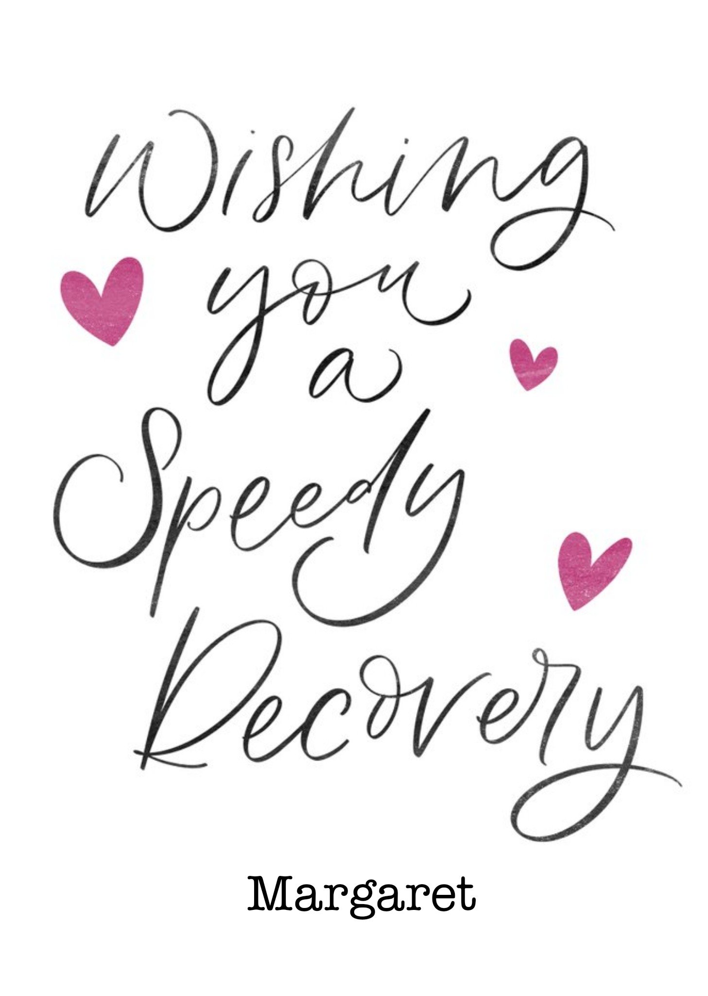 Moonpig Wishing You A Speedy Recovery Get Well Card, Large