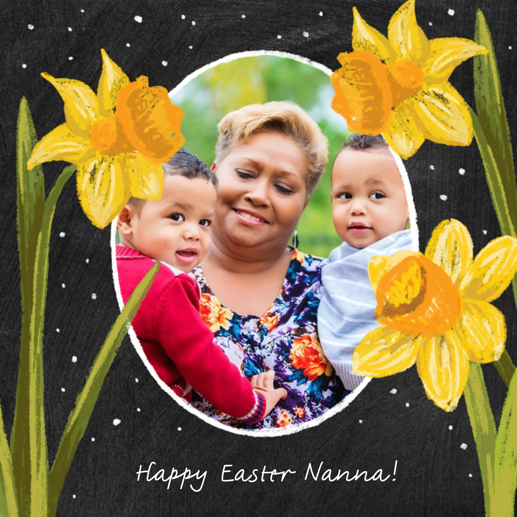 Photo Upload Happy Easter Nanna Card, Square