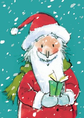 Santa In The Snowfall Personalised Happy Christmas Card