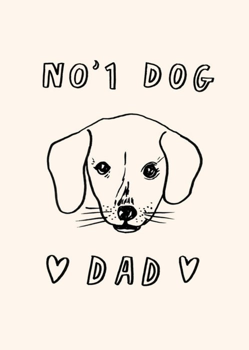 Jolly Awesome No 1 Dog Dad Father's Day Card