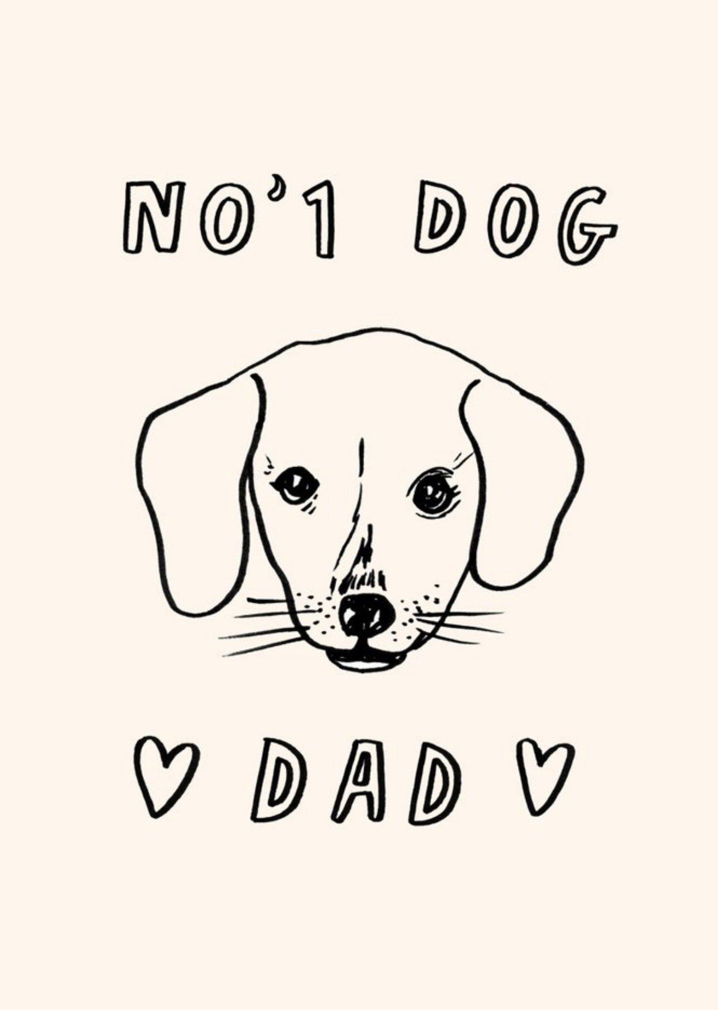 Jolly Awesome No 1 Dog Dad Father's Day Card Ecard